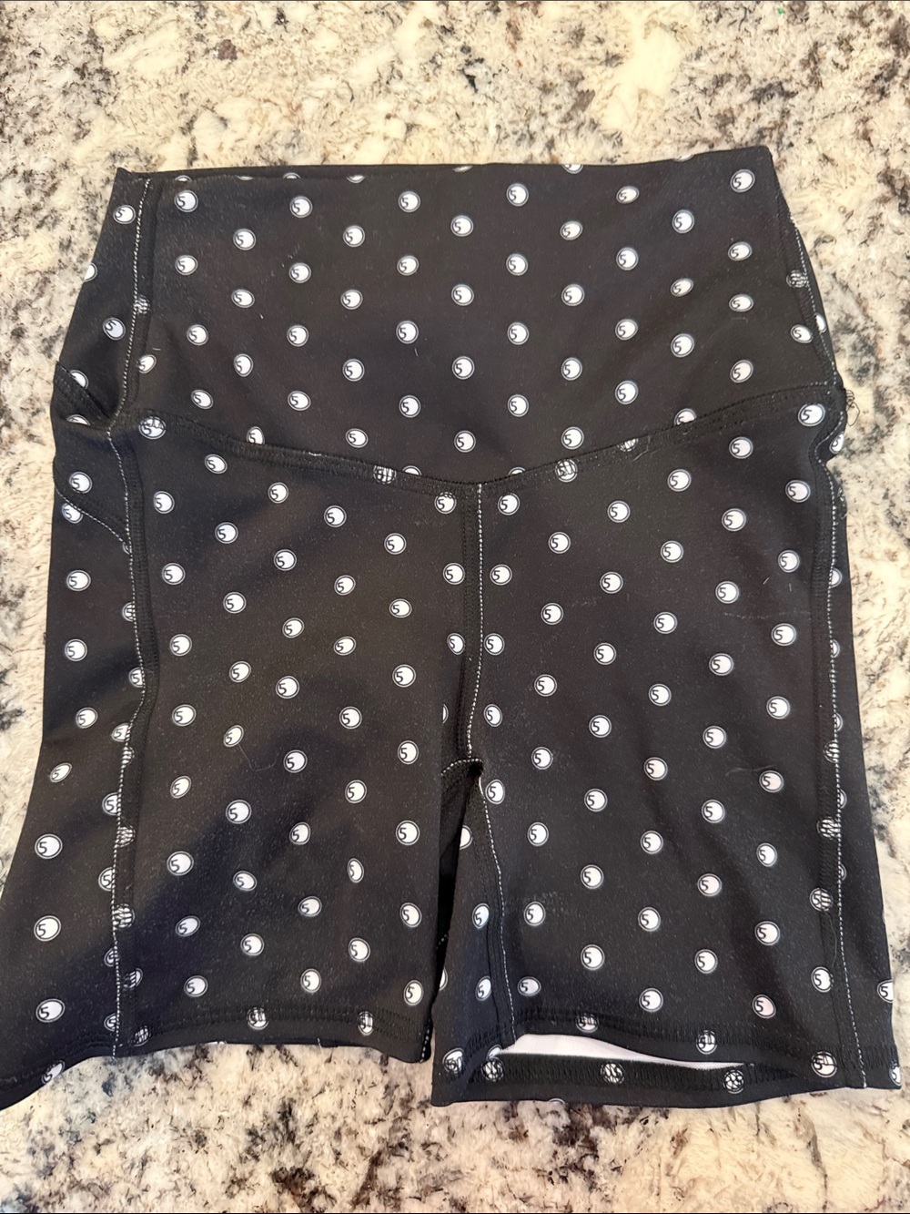 Five the Label Child Extra Large Black Polka Dot Cutout shorts